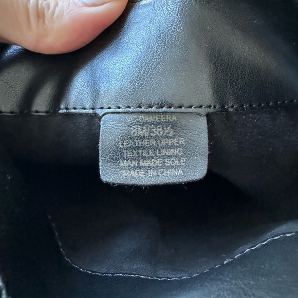 Vince Camuto black suede leather knee high block heel boots - Picture 7 of 11